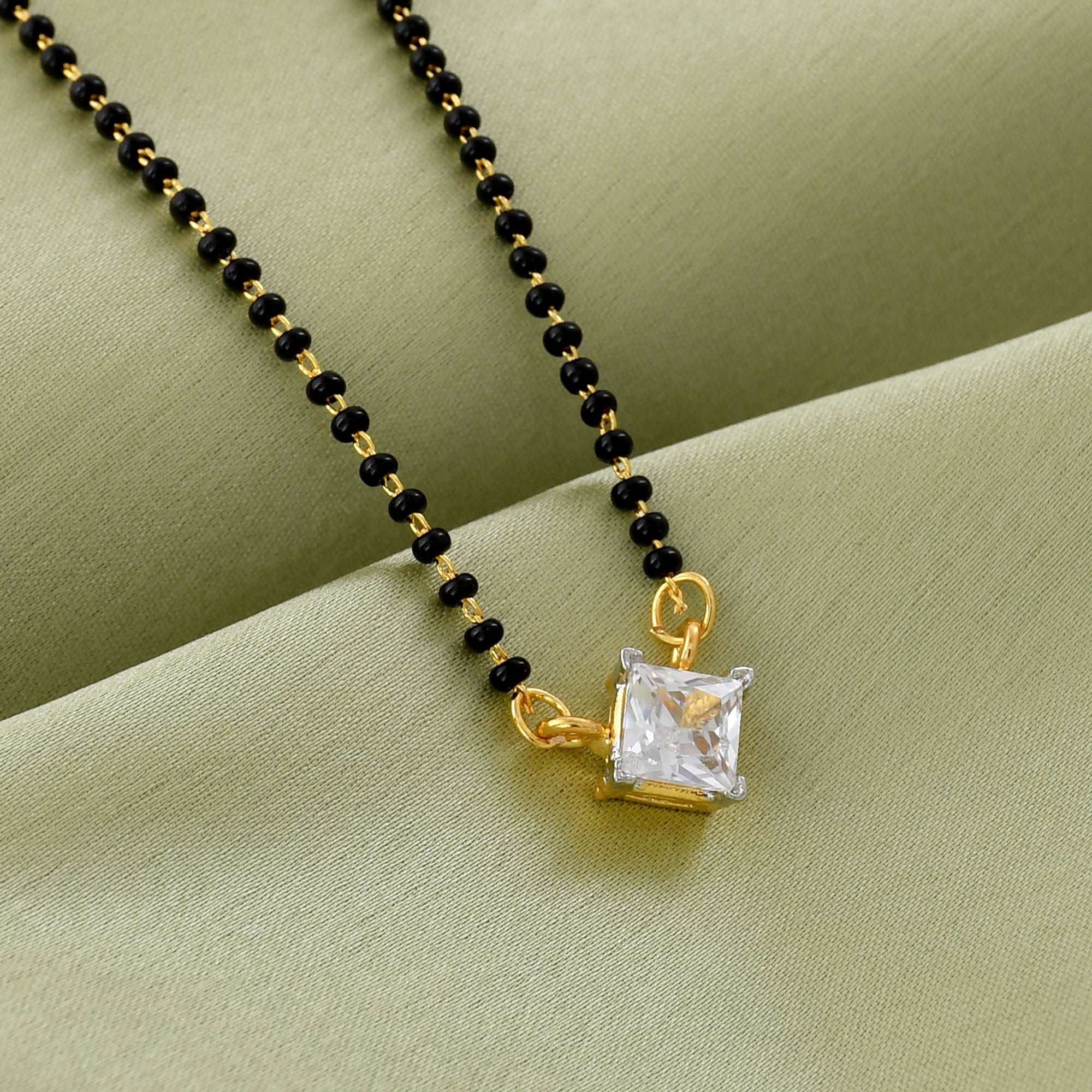Single Stone ZIRCON Mangalsutra - Main Image