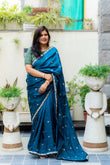 Chinon Silk Fabric Saree With Gotta Patti Handwork