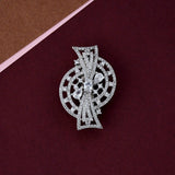 Silver Plated Bow Saree pin