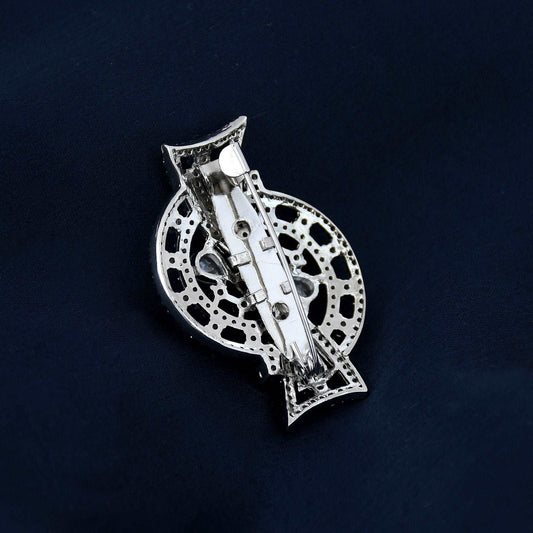 Silver Plated Bow Saree pin