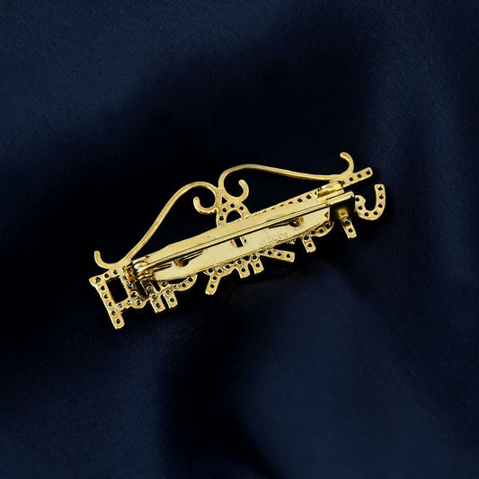 Gold Plated Jai Shree Shyam Brooch