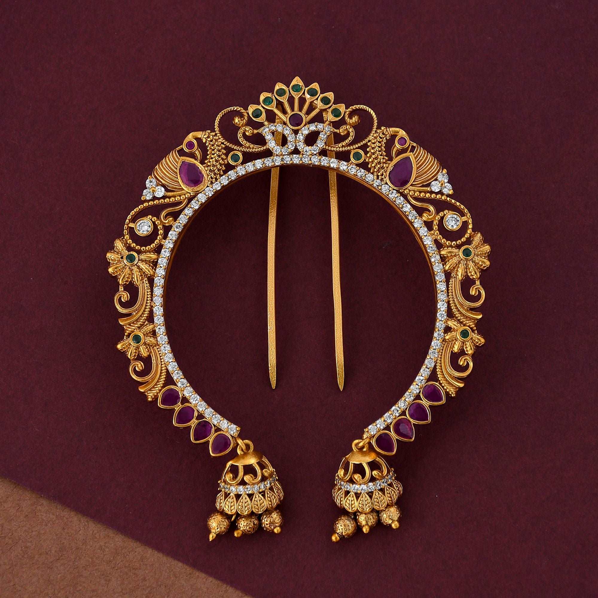 Antique Jadau Hair Bun Brooch