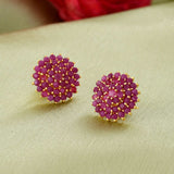 Blush Elegancy Flower Stud