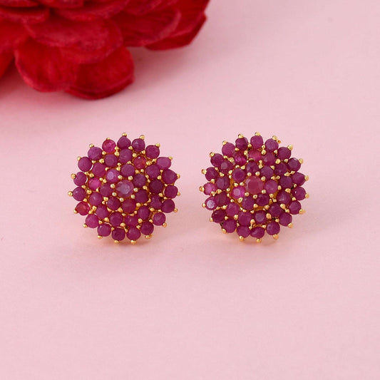 Blush Elegancy Flower Stud