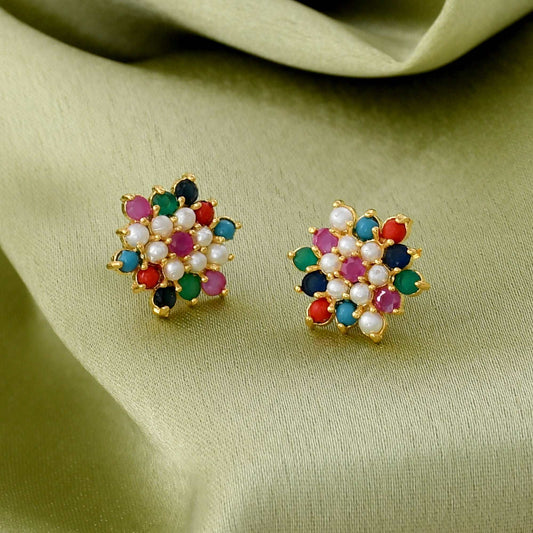 Multicolor Stone Stud