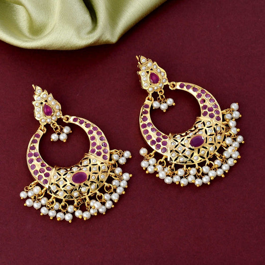 Scarelet Gold plated Jadaau earring