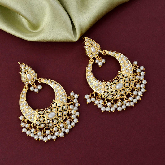 Ira Gold Plated Pearl Chandbali