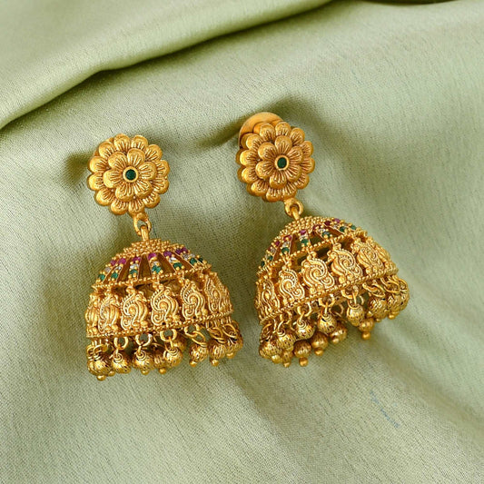 Flower Design Antique Jhumka