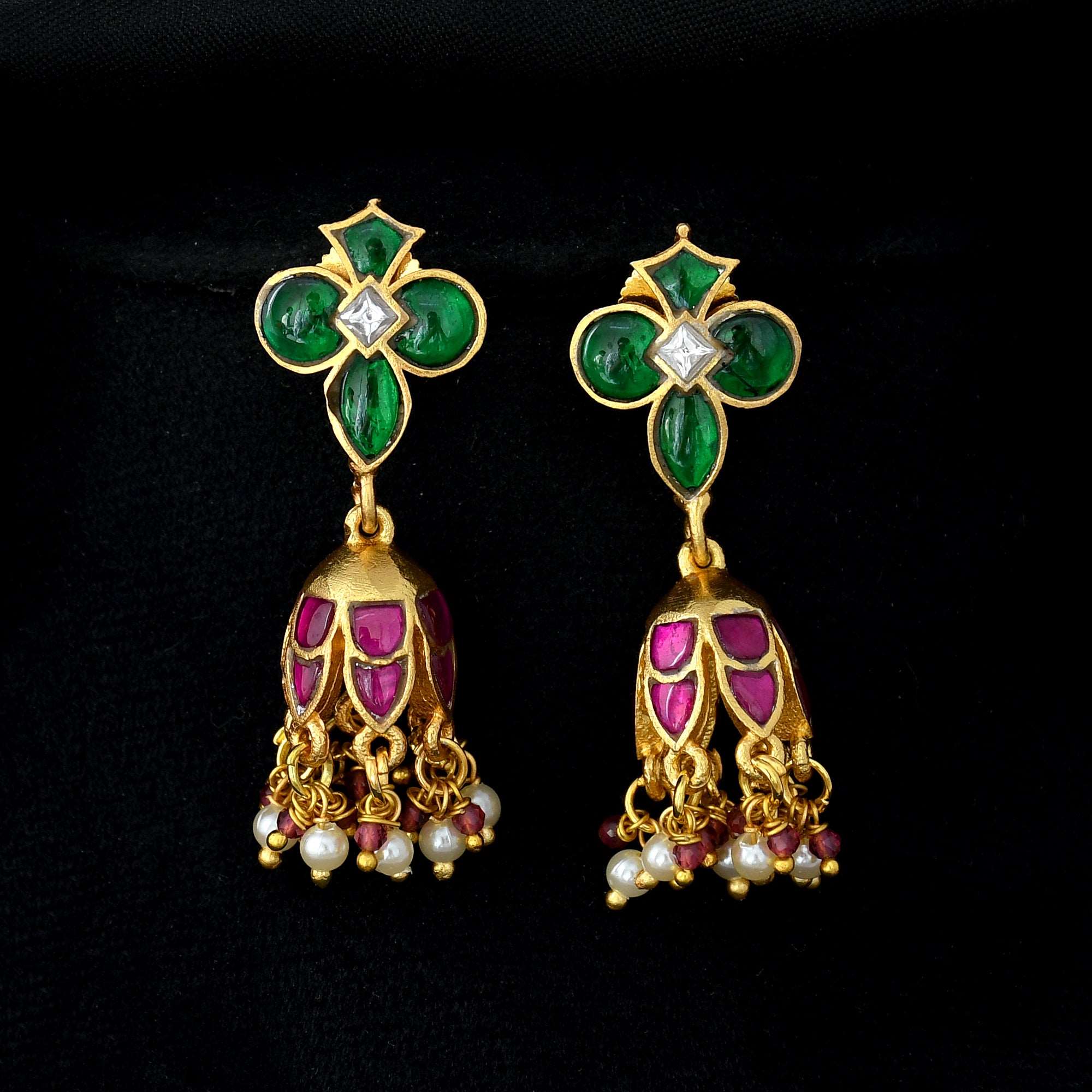 Kangura Kundan Jhumka Earring