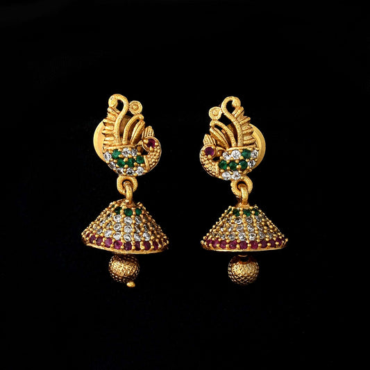 Peacock Design Jhumka Earring