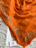 Pure Chiffon Fabric Rajputi Saree With Mixed HandWork