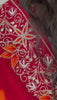 Semi Georgette Peela Bandhni Saree With Mixde Handwork